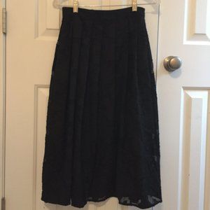 She + Sky Skirts Black Flower and Leaf